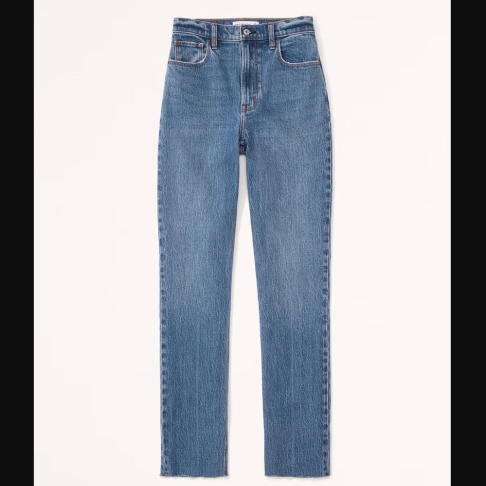 Abercrombie Ultra High Rise 90s Straight Jean, Size 25